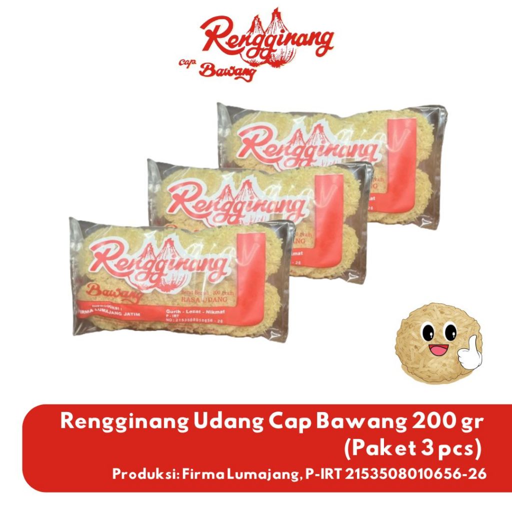 

[PAKET 3 PCS] - Rengginang Udang Cap Bawang 200 gr Firma Lumajang