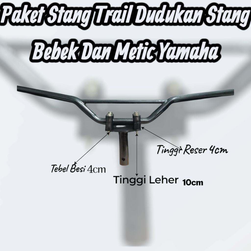 Paket Dudukan Stang Racing Trondol Matic Dan Bebek Yamaha Honda Plus Stang Trail
