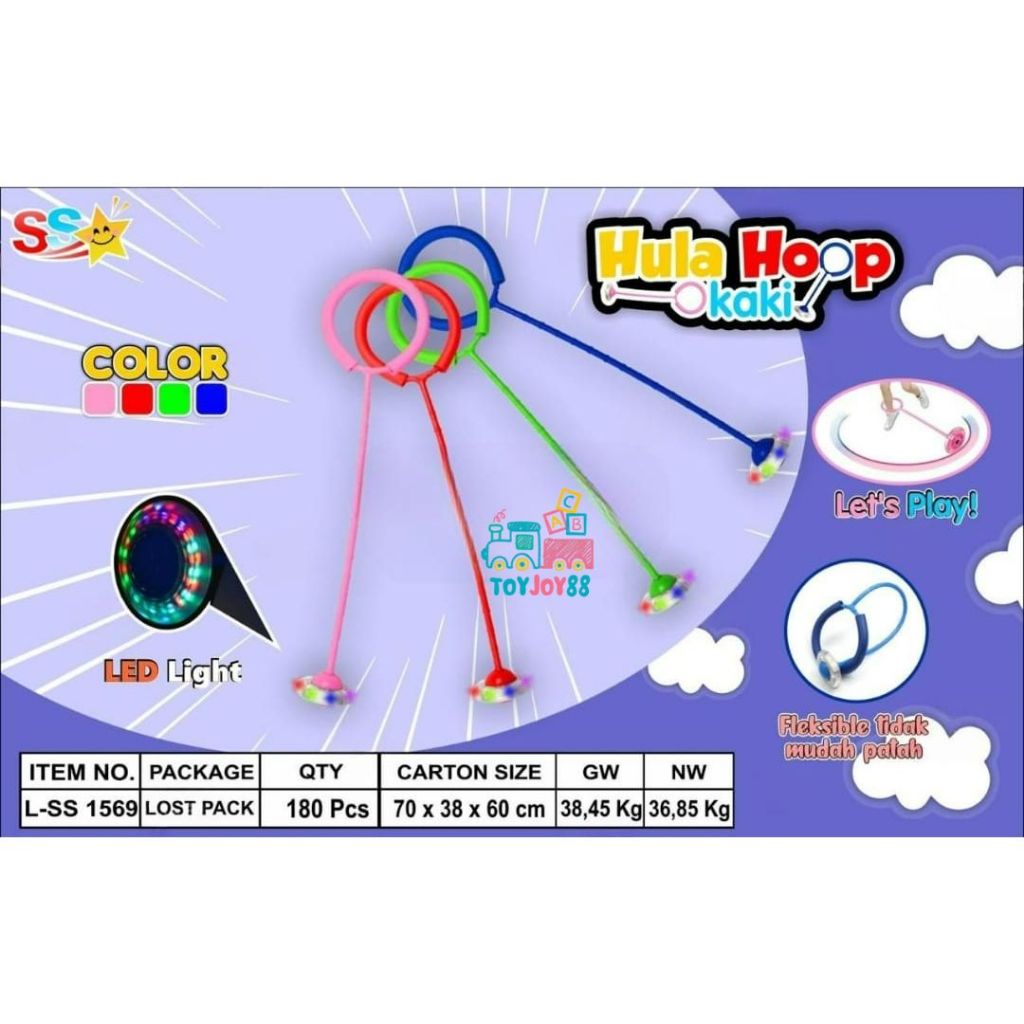 Mainan Anak Hula Hoop Kaki / Hula Hoop Kaki LED / Hula Hoop Kaki LS 1569