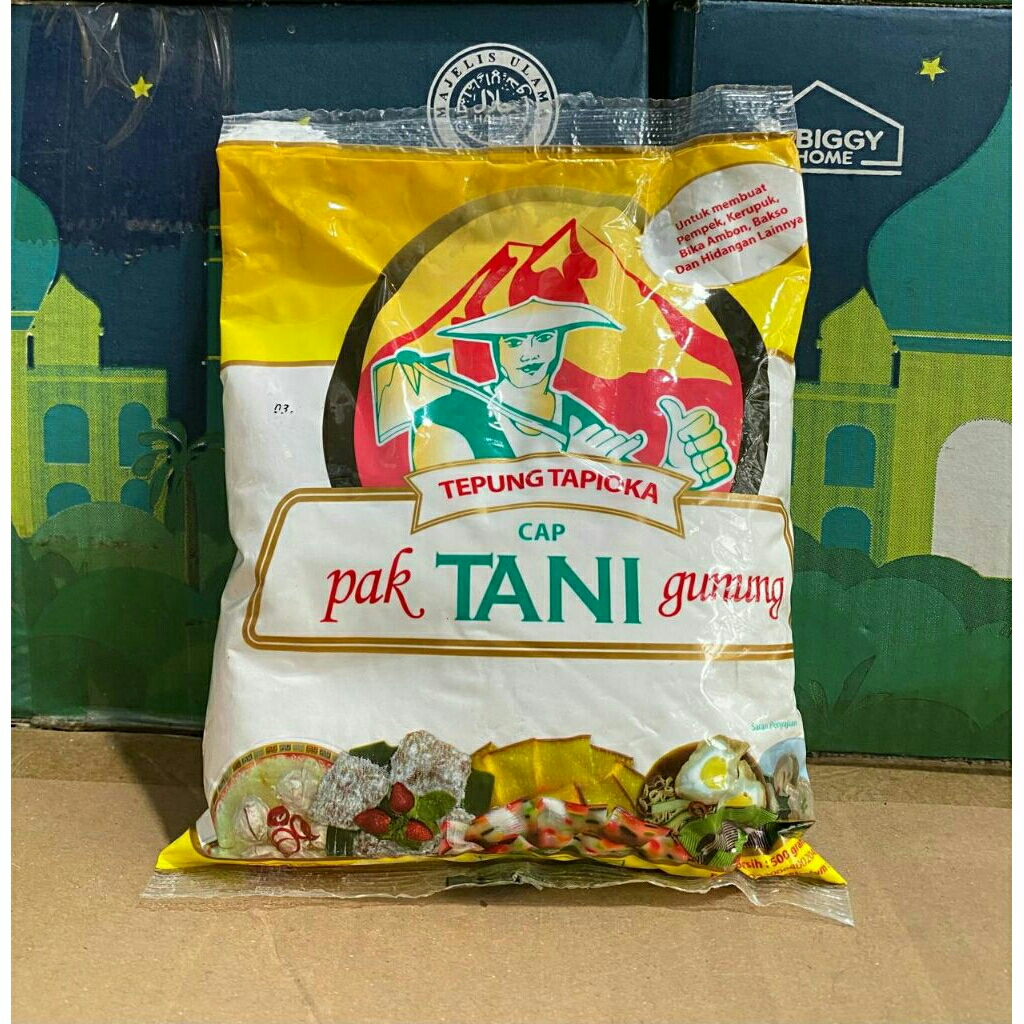 

Tepung Tapioka Cap Pak Tani Gunung 500gr / Tepung sagu Tapioka