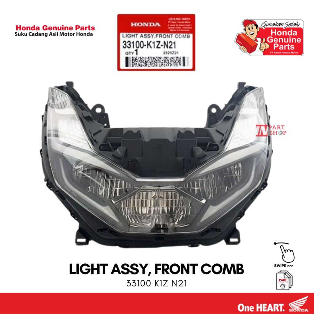 Lampu Depan Reflektor (Light Assy Front Comb) – PCX 160 K1Z / 33100-K1Z-N21