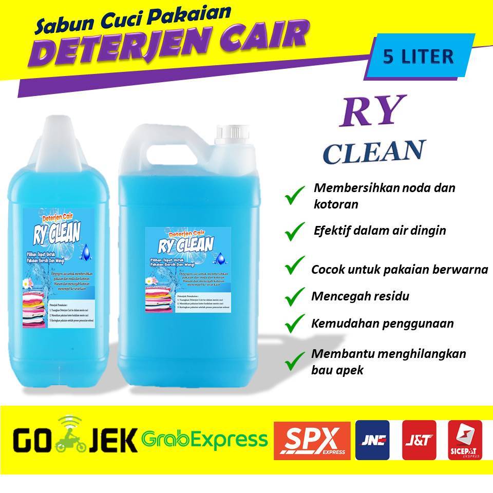 Detergen/Deterjen Cair Sabun Cuci Laundry Pakaian 5 LITER