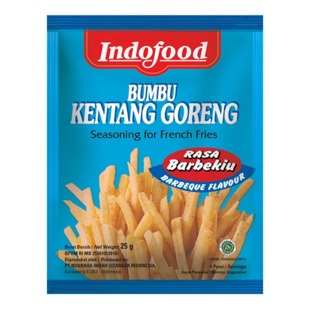 

Indofood Bumbu Kentang Goreng Barbeque 25 g