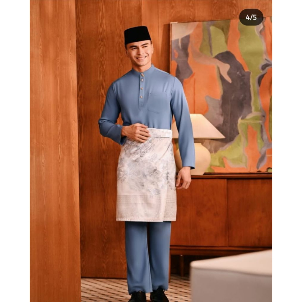 setelan baju pria bahan toyobo teluk belanga baju seragam keluarga baju lebaran baju adat melayu