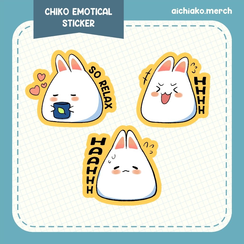 

Stiker Die Cut Chiko Emoticon | So Relax | Stiker Jurnal | Stiker Buku | By Aichiako