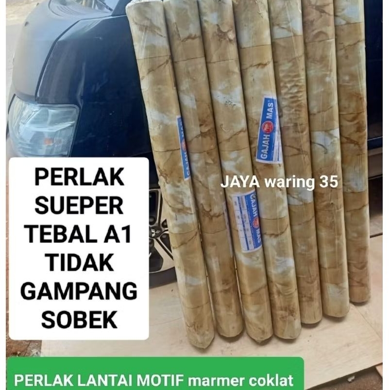 PERLAK LANTAI TEBAL SUPER A1 GAJAH motif marmer coklat