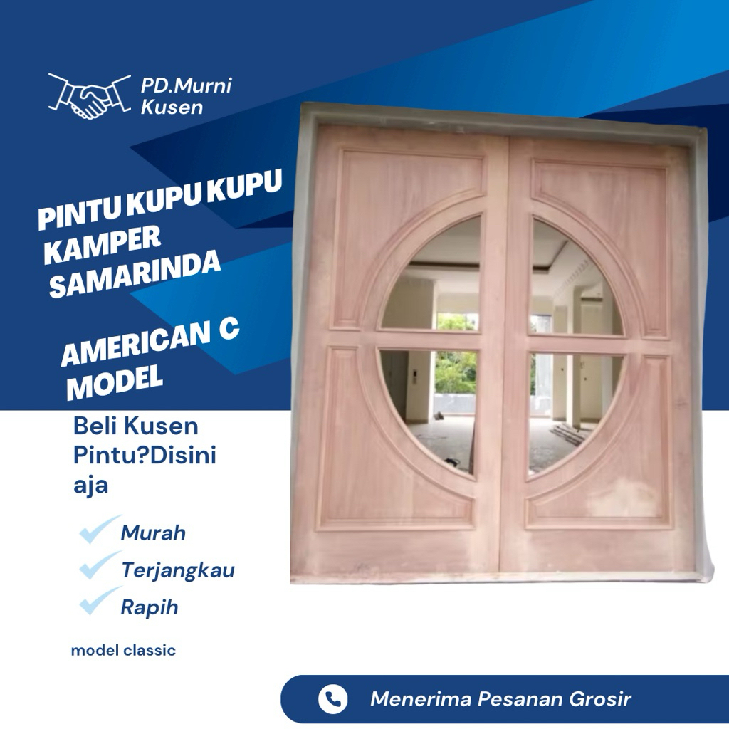 PINTU KUPU-KUPU KAYU KAMPER SAMARINDA