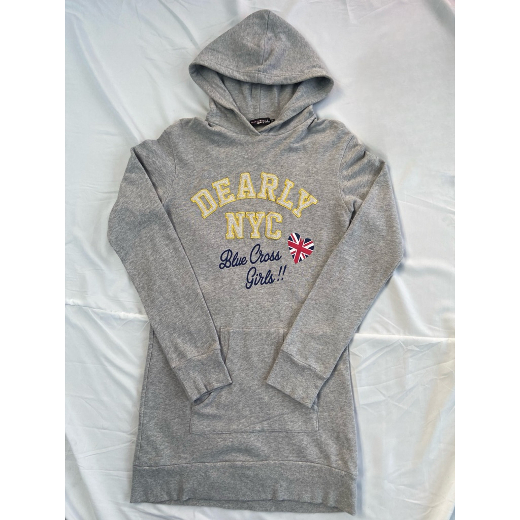 preloved hoodie blue cross hoodie nyc spicy label