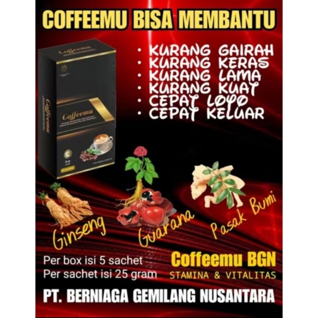 

Coffeemu 100% original kemasan terbaru isi 5 sachet