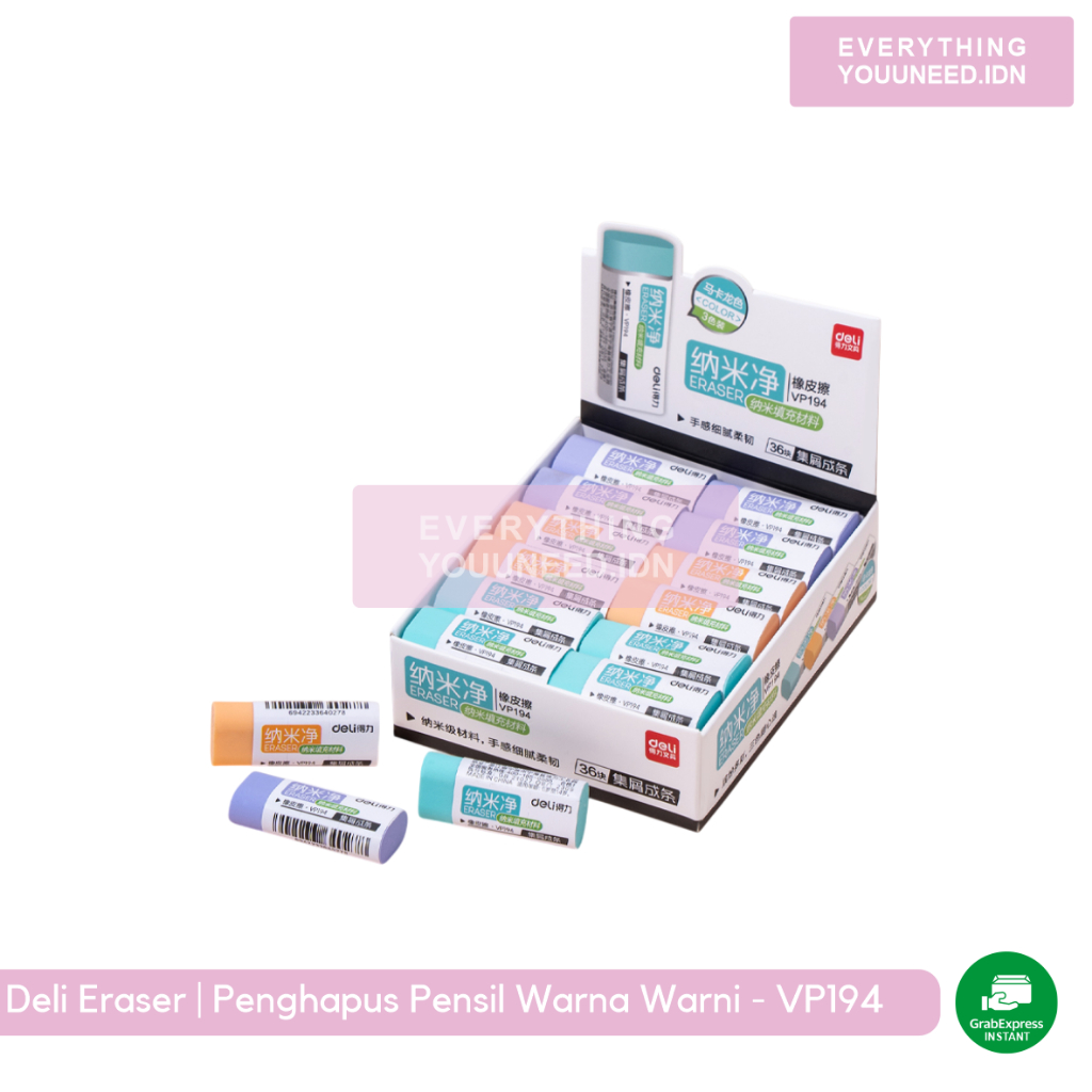 

Deli Eraser | Penghapus Pensil Warna Warni - VP194