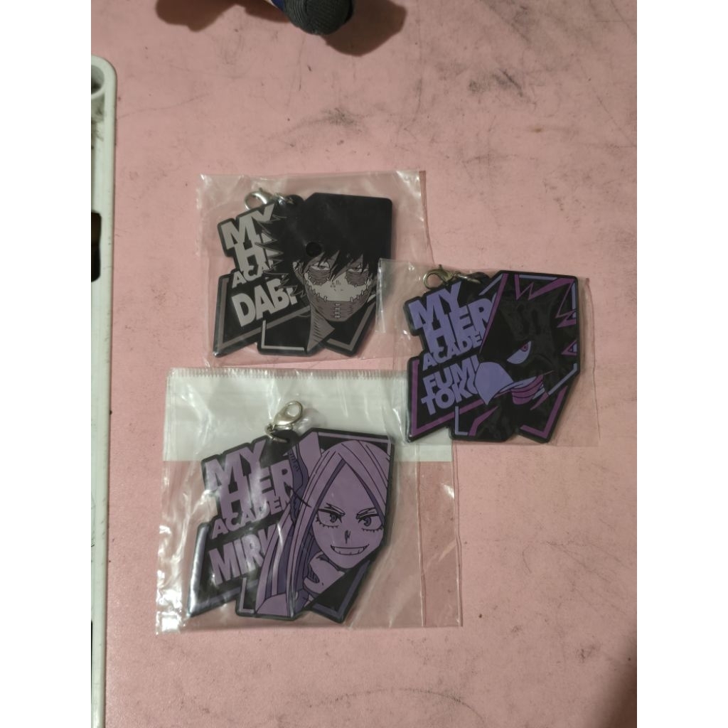 ichiban kuji rubber keychain collection dabi mirko Fumikage Tokoyami My Hero Academia Boku No Hero A