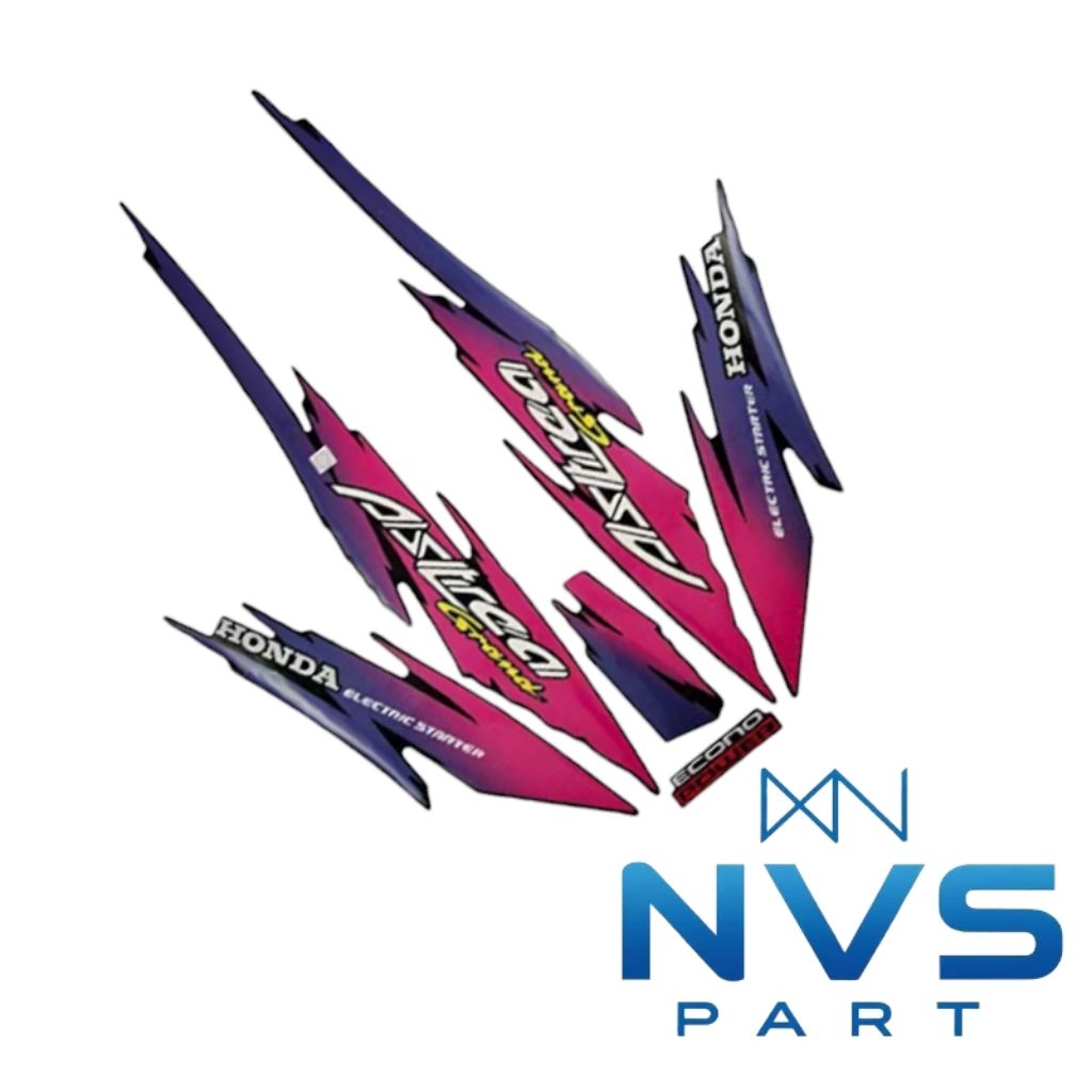 Stiker Striping Motor Honda Astrea Grand 95 Sticker Lis Body Berkualitas seperti digambar merah