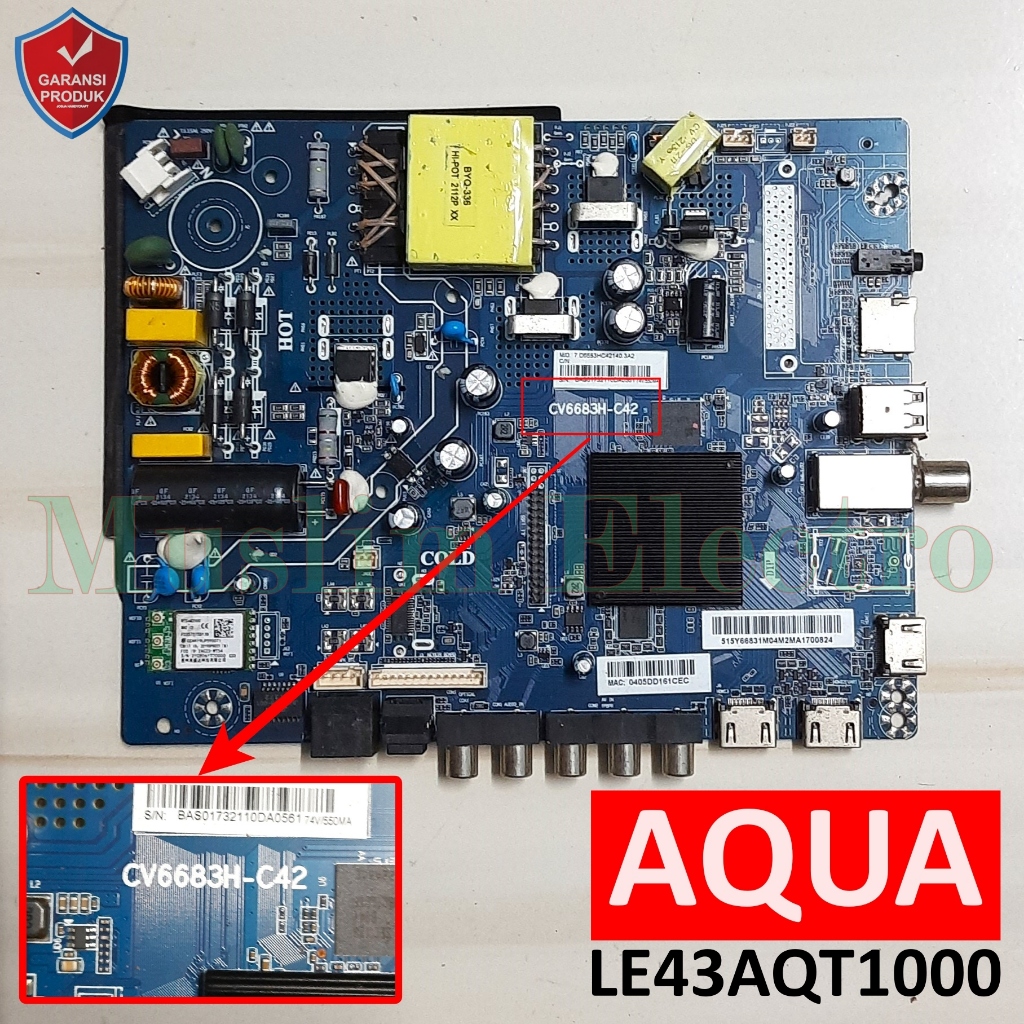 Mainboard LED TV Aqua LE43AQT1000U LE43AQT1000