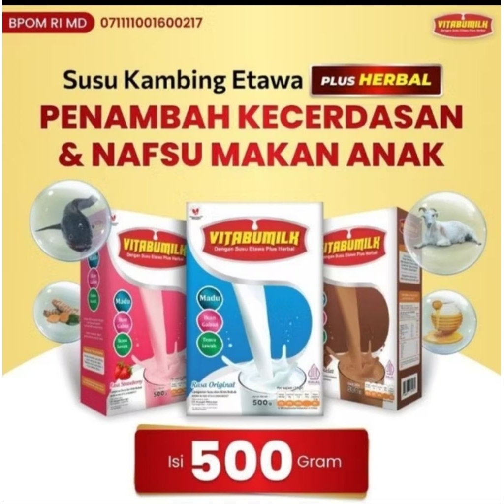 

VITABUMILK 500gr susu etawa plus herbal susu kecerdasan susu penambah berat badan