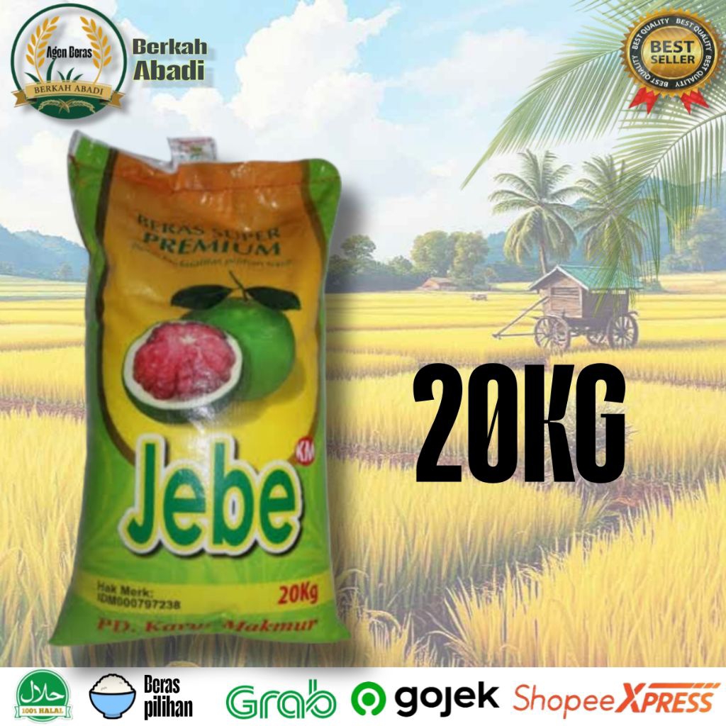 

Beras JEBE 20KG Berkualitas Super Premium - pulen & enak