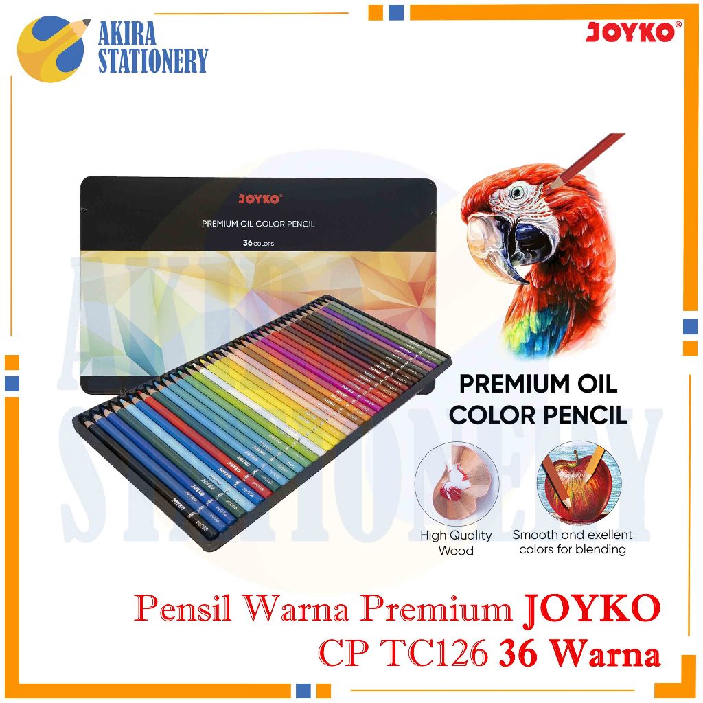 

Pensil Warna Minyak Joyko CP TC126 36 Warna / Premium Oil CP-TC126 36 Colours 1 SET Untuk Kebutuhan Sekolah