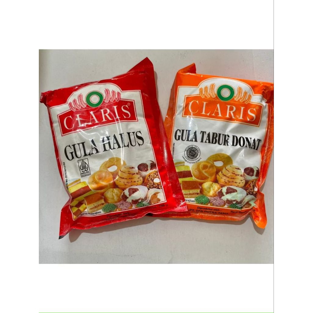 

GULA TABUR DONAT 250g / GULA HALUS CLARIS 250g
