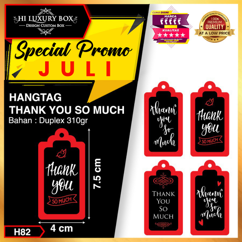 

Hangtag|Hangtag Murah|Hangtag Thank You So Much|Hangtag Thank You|H82