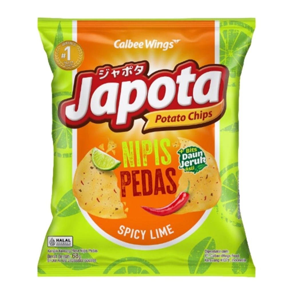 

Japota Keripik Kentang Rasa Nipis Pedas 68 g
