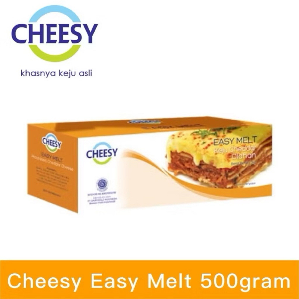 

Cheesy keju easy melt cheddar cheese 500 gram