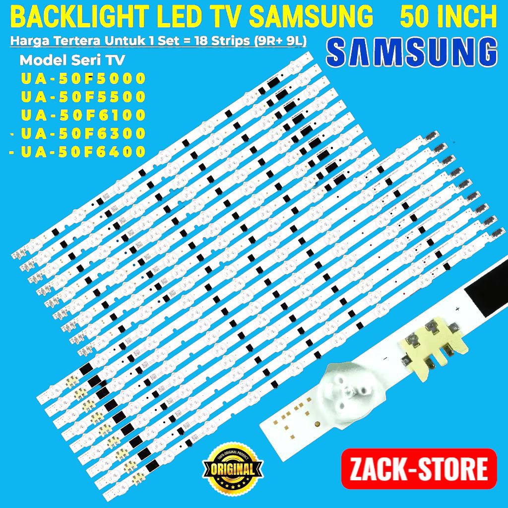 BACKLIGHT TV LED SAMSUNG 50 INC  UA50F5000 UA50F5500 UA50F6400 LAMPU BACKLIGHT TV SAMSUNG   UA 50F50