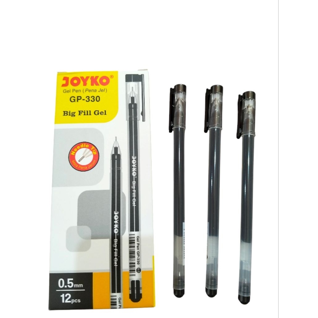 

Pulpen Gel (lusin)Joyko GP-330 0.5mm Hitam | Big Fill Gel | Pena Jarum Halus | 1 Lusin (12 pcs) - Alat Tulis Kantor/ATK Murah Medan
