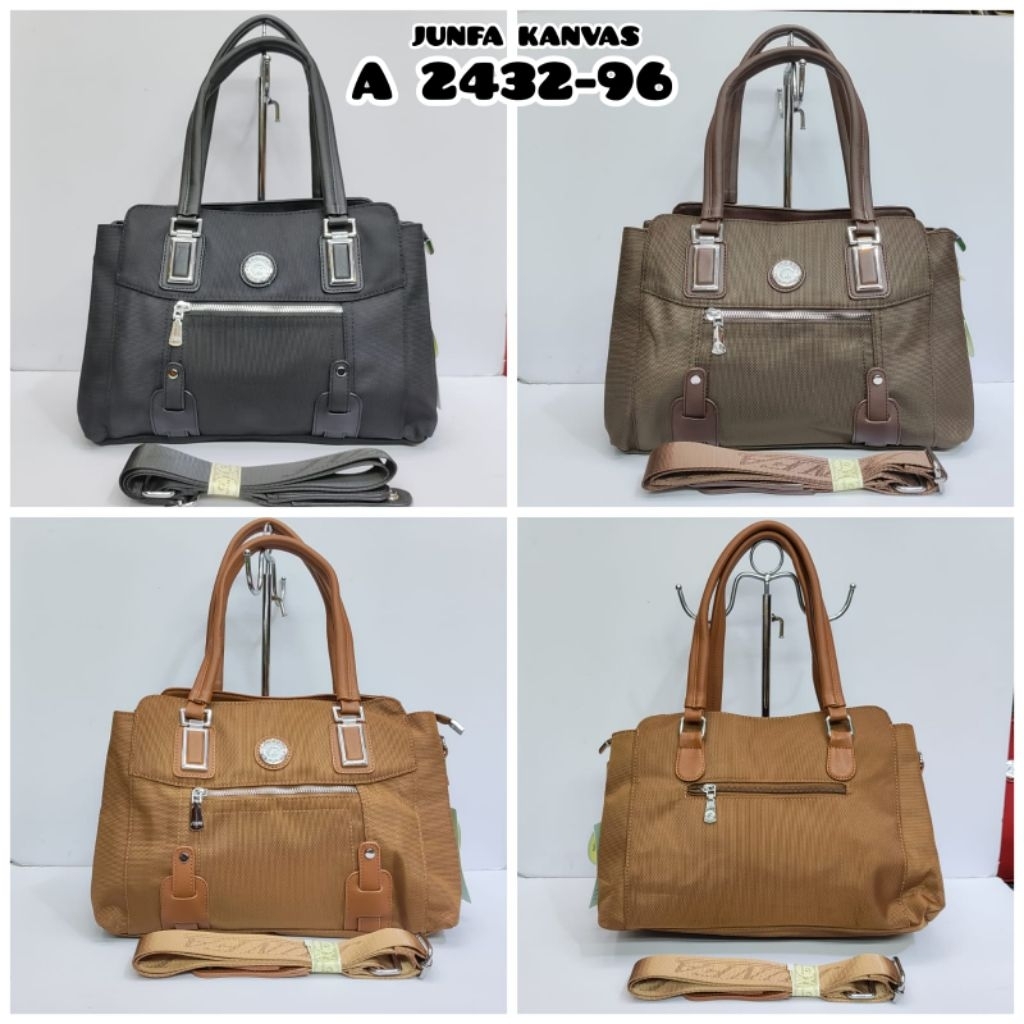 TAS SELEMPANG JUNFA 3 RUANG 2432-96 BAHAN KANVAS TAS WANITA