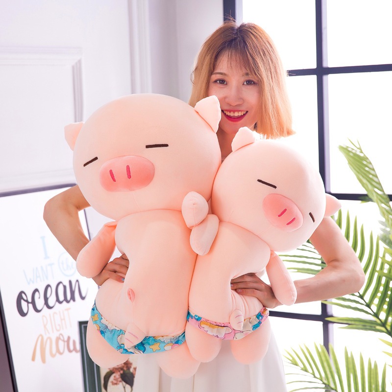 BONEKA BABI CELANA 50CM BONEKA PIG CROWN LOVE Boneka Piggy Boneka Pig Hadiah Natal Boneka Mermaid