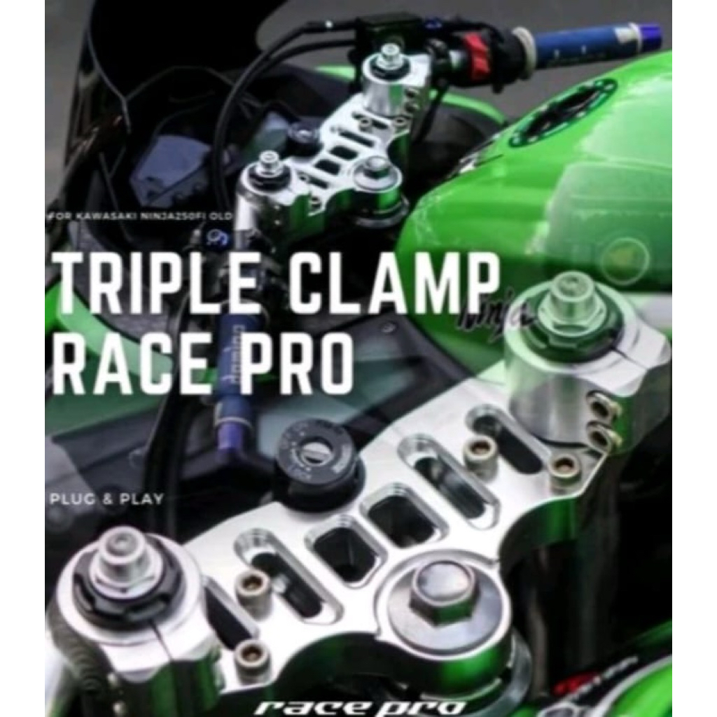triple clamp racepro ninja 250 karbu/fi