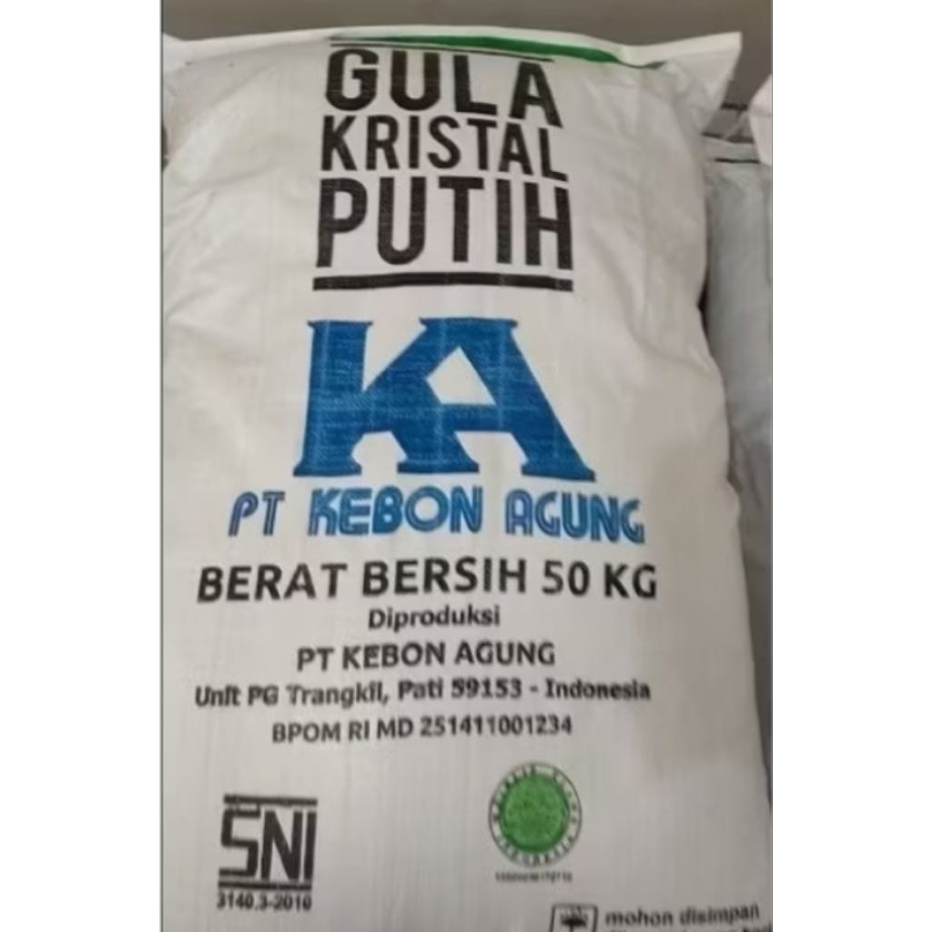 

Gula Kristal Putih TK 50kg - Rasa Manis Alami, Standar Nasional Indonesia (SNI) gula kristal putih karung 50kg gula karung 50kg gula pasir putih kemasan plastik 50kg