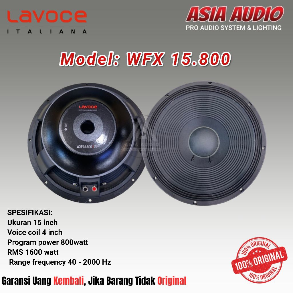SPEAKER COMPONENT LAVOCE WFX 15.800