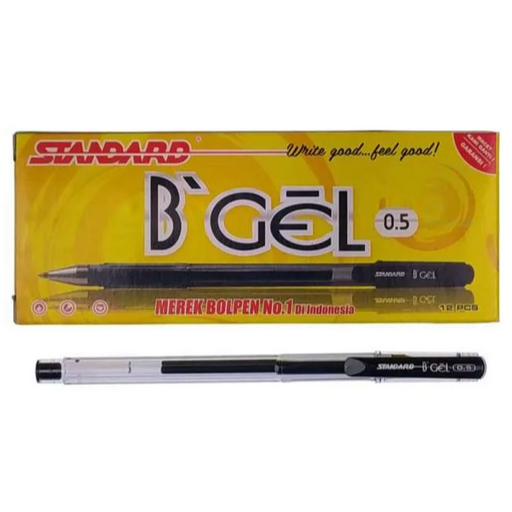 

PULPEN STANDARD B'GEL 0,5 TINTA HITAM