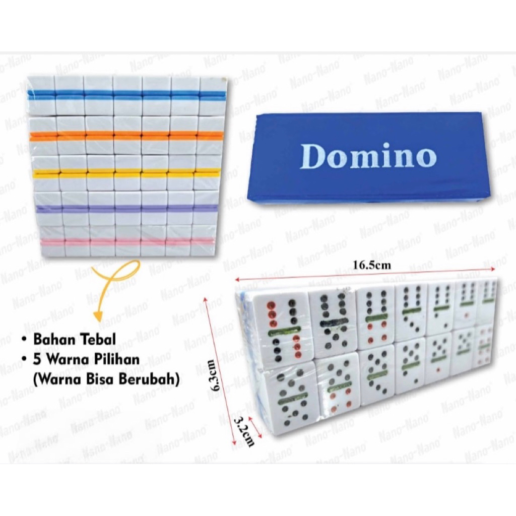 Domino Batu Tebal Packing Plastik & Dompet / Domino Tiles / Batu Gaple / BATU GAPLE DOMPET HIGH QUAL