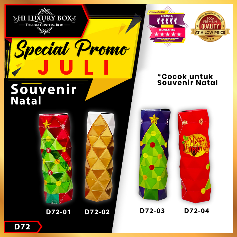 

Box Natal / Kotak Kado Christmas /Souvenir Natal / D72