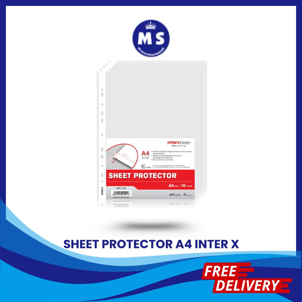 

INTERX SHEET PROTECTOR A4 SPX100A