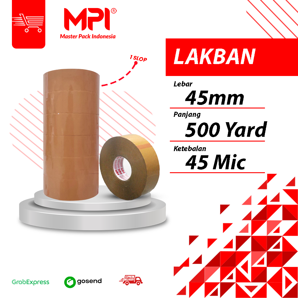 

1 SLOP { 6 PCS } LAKBAN MPI 45MM X 500 YARD - BENING & COKLAT 45MIC