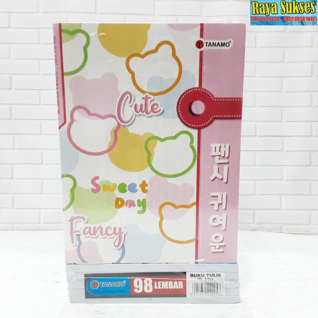 

Buku Tulis Tanamo Fancy Karakter 98 Lembar/Buku Tulis Sekolah (1 Pack=10 Buku)