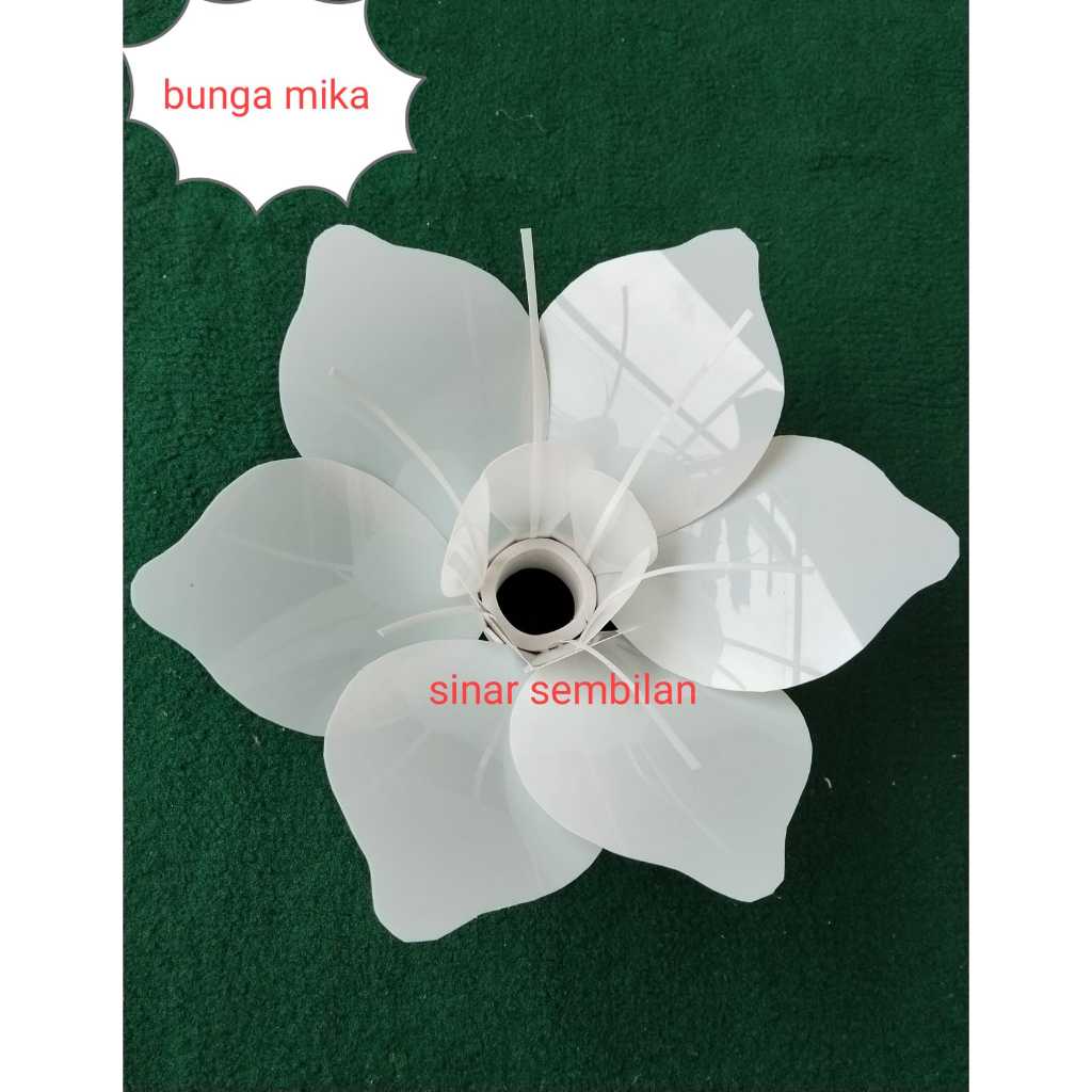 kap lampu bunga dekorasi bahan MIKA