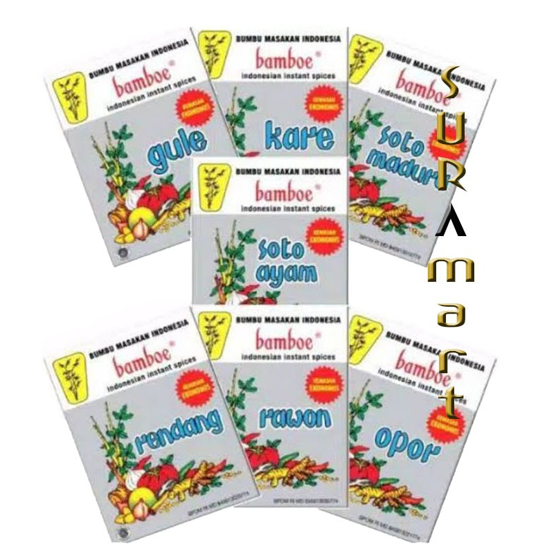 

(1 sachet) BAMBOE Best Seller Bumbu Bamboe Bambu Original Putih Racikan Masakan Tradisional Indonesia Lengkap