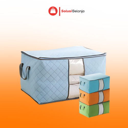 HL0037 Bamboo Storage Box Tempat Penyimpanan Baju Organizer Model Tidur Y1031