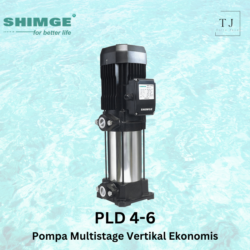 Pompa Booster SHIMGE PLD 4 6 2 HP Vertical Multistage RO Cuci Mobil