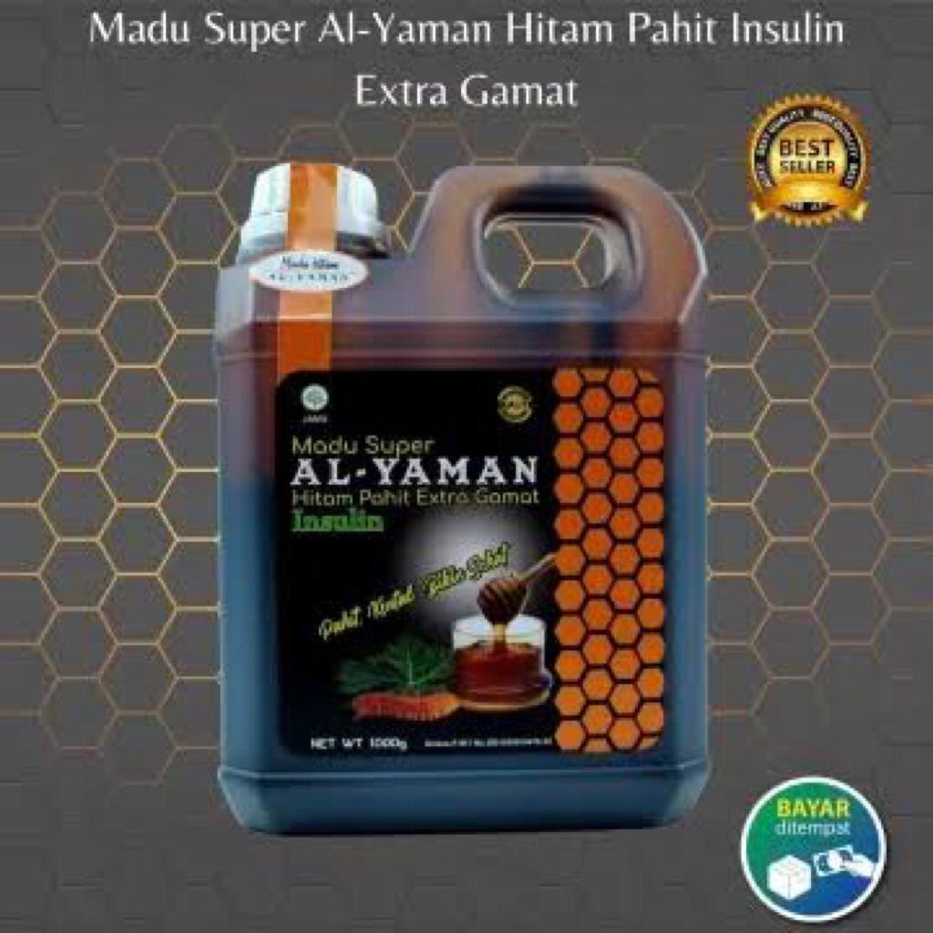 

Madu Super Al Yaman Madu Hitam Pahit Extra Gamat Insulin 500g