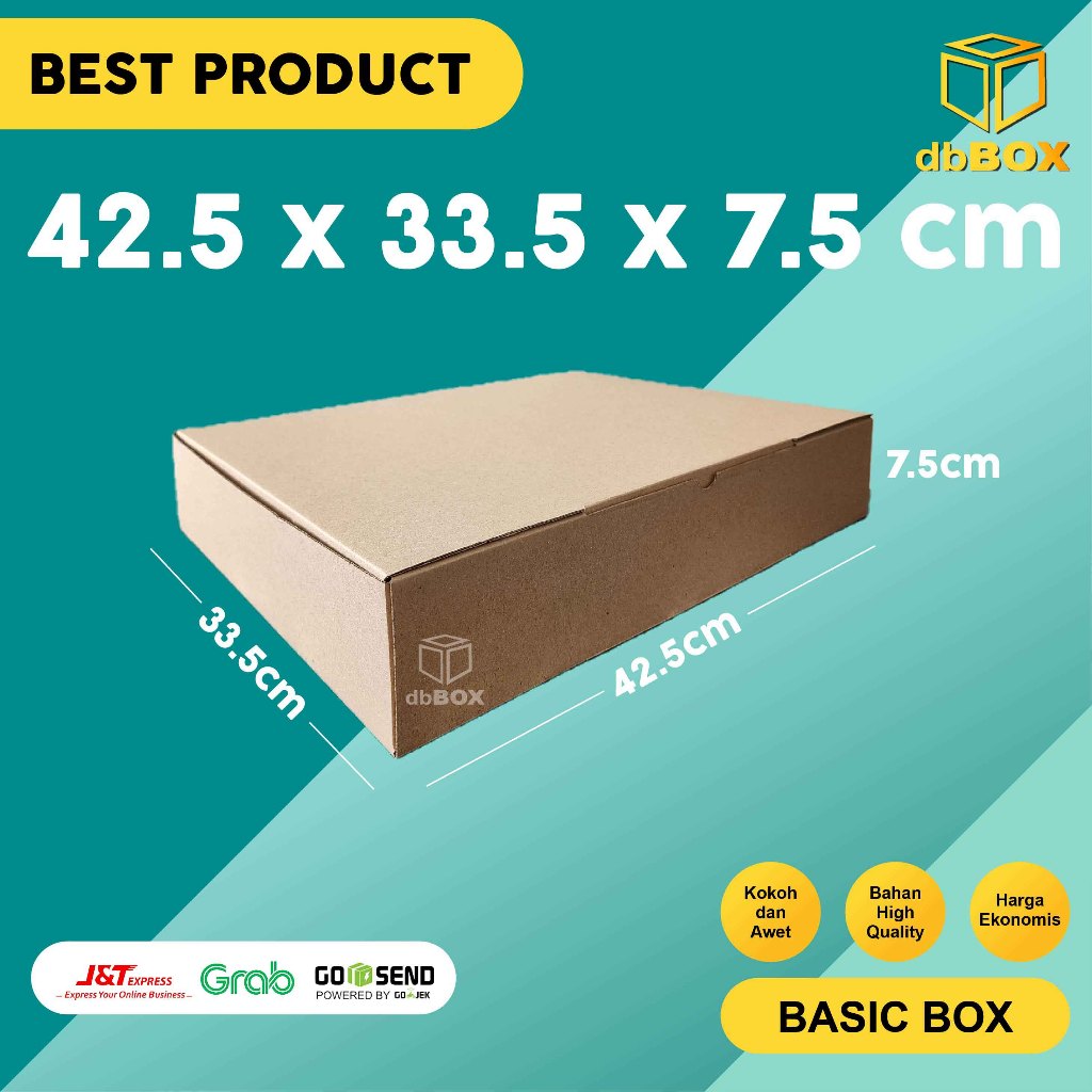 

(10Pcs) Kardus 42,5x33,5x7,5 cm - Die Cut dan easy usage –