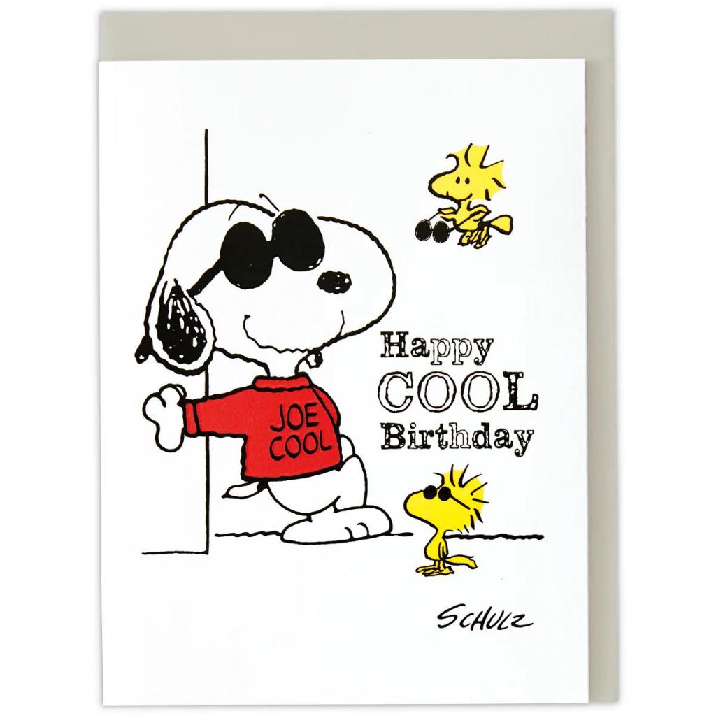 GREETING CARD- HALLMARK -PEANUTS- SNOOPY JOE COOL- BIRTHDAY CARD- 3D- JP