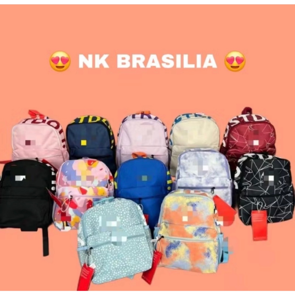 TAS RANSEL BRASILIA BACKPACK JUST DO IT ORIGINAL MULTICOLOUR LENGKAP /FULL SET / FULL TAG