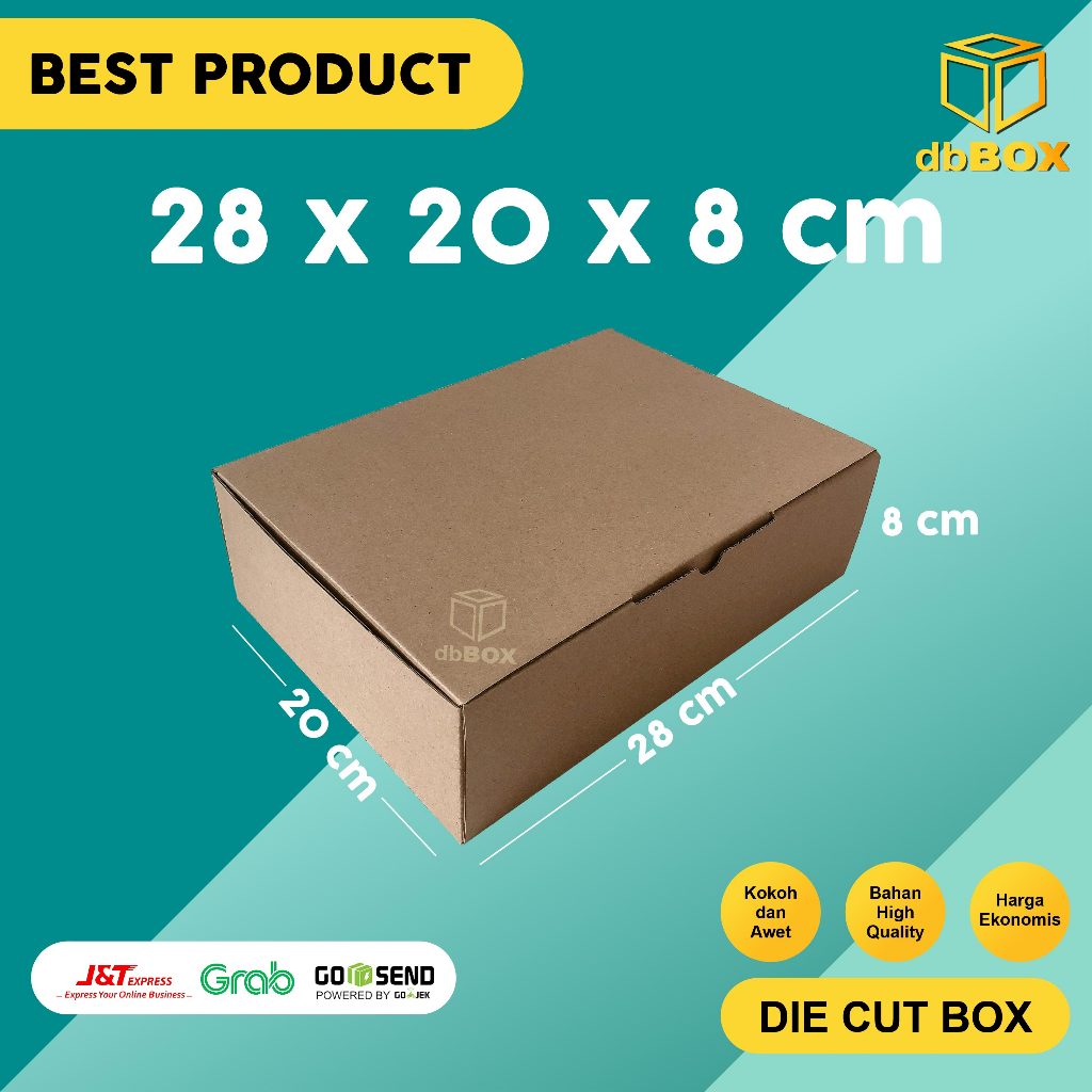 

(10Pcs) Kardus karton uk.28x20x8 cm --Die Cut dan easy usage-