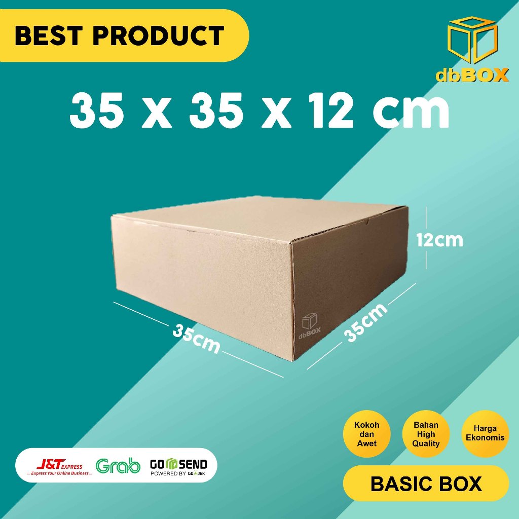 

(10pcs) Kardus Uk. 35x35x12 cm....Die Cut kotak Kue, snack -aksesoris-dll model box pizza