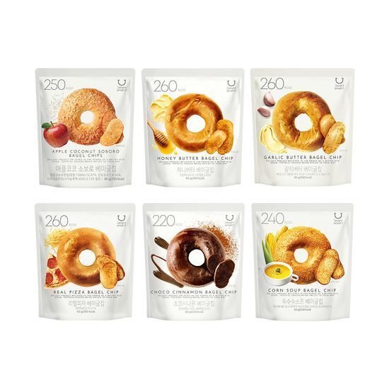 

(READY) NEW PACKAGING!! Delight Project Bagel Chips Olive Young Low Calories, Snack DIET Korea, Snack DIET