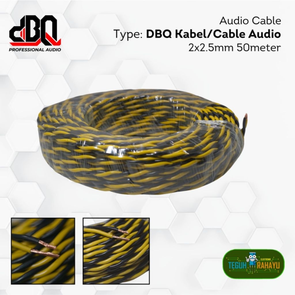 KABEL SPEAKER, KABEL KEPANG DBQ 2X2,5MM 2x4mm (TEMBAGA MURNI)