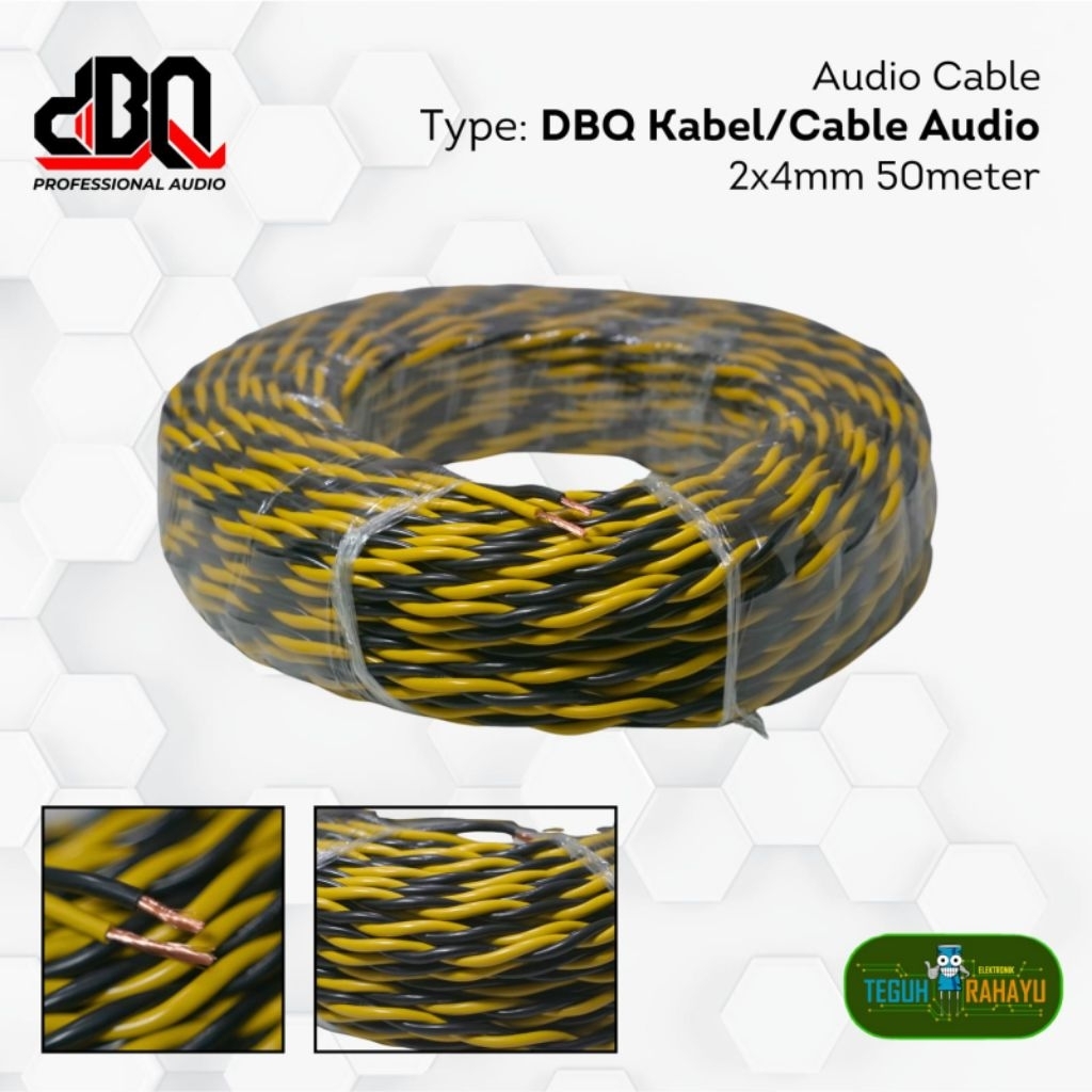 KABEL SPEAKER, KABEL KEPANG DBQ 2X2,5MM 2x4mm (TEMBAGA MURNI)